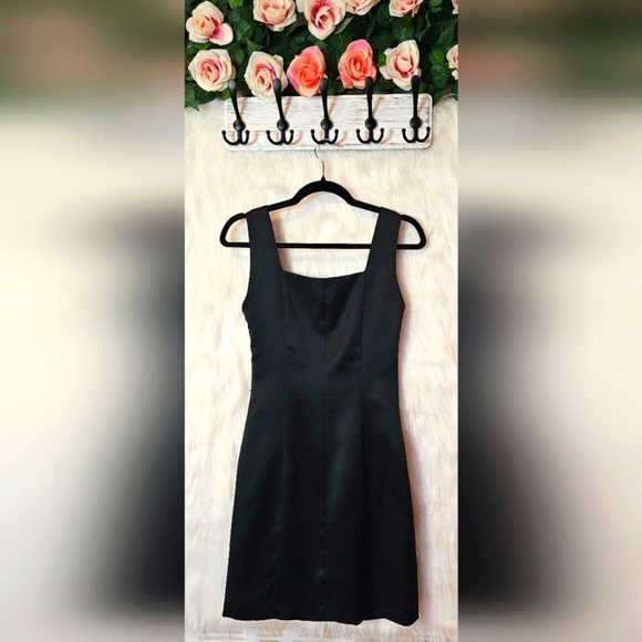 BCBG Classic Satin Little Black Dress - Picture 3 of 5